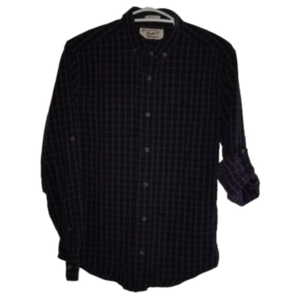 Penguin Roll Tab Long Sleeve Button Down Shirt Size Small